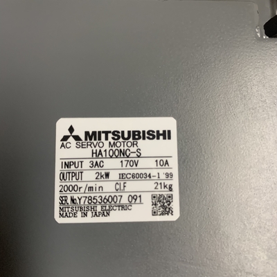 Mitsubishi HA100NC-S AC Servo Motor 3 PHASE 2 KW 170 V 2000 RPM 10 A CIB NEW AND ORIGINAL GOOD PRICE