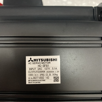 Mitsubishi HC-SF81 AC Servo Motor 3 PHASE 0.85 KW 127 V 1000 RPM 5.1 A IP65 CIB NEW AND ORIGINAL GOOD PRICE