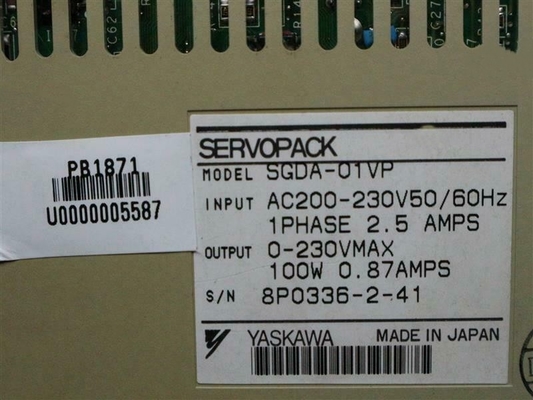 Yaskawa SGDA-01VP AC SERVO AMPLIFIER 200-230V 2.5/0.87A 50/60HZ NEW